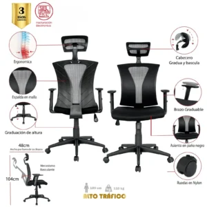SILLA DE OFICINA PAUJIL PRESIDENTE
