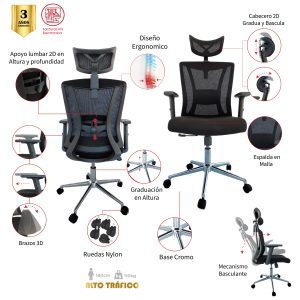 SILLA DE OFICINA PENSILVANIA PRESIDENTE