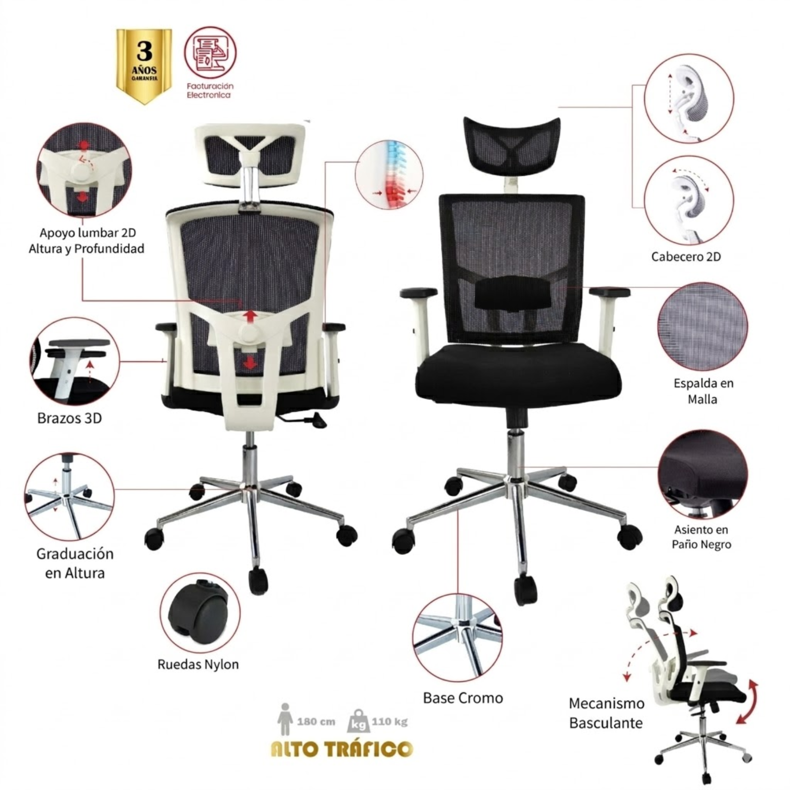 SILLA DE OFICINA SAN AGUSTIN PRESIDENTE