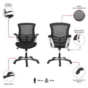 SILLA DE OFICINA CARUPA GERENTE MARCO GRIS