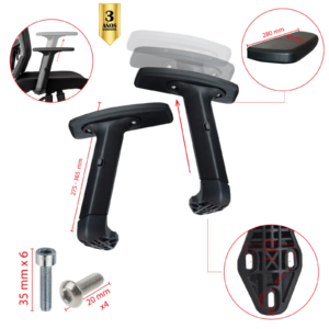 PARTES PARA SILLA DE OFICINA BRAZOS GRADUABLES