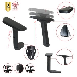 PARTES PARA SILLA DE OFICINA BRAZOS 3D