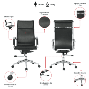 SILLA DE OFICINA DOS QUEBRADAS GERENTE