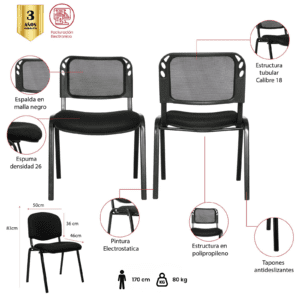 SILLA INTERLOCUTORA MESITAS MALLA