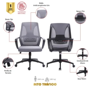 SILLA DE OFICINA COGUA GERENTE GRIS