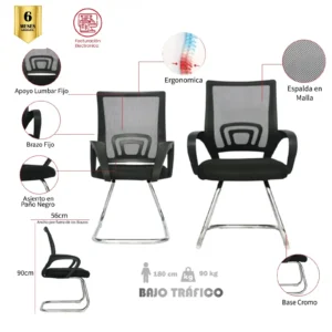 SILLA DE OFICINA TIBIRITA INTERLOCUTORA