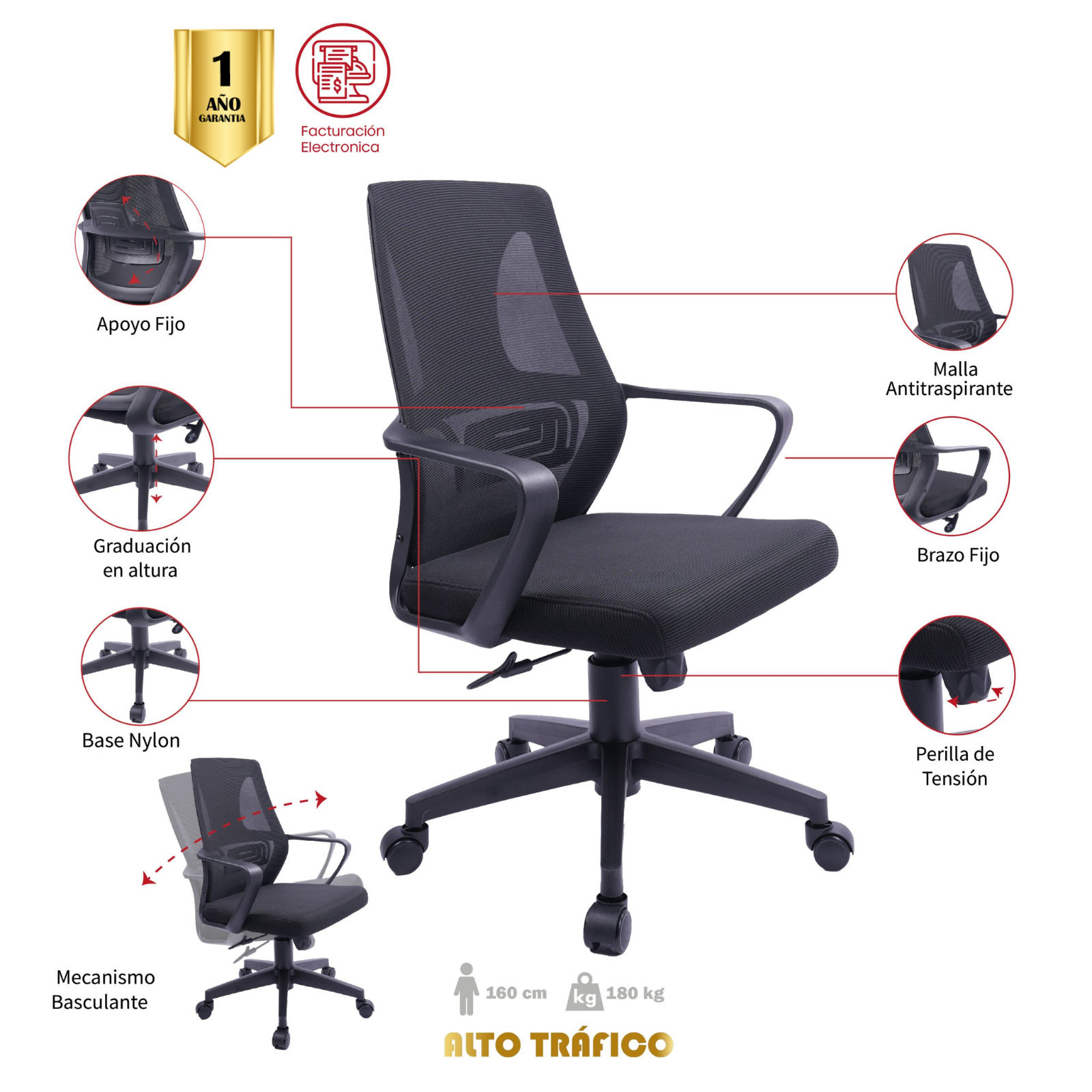 SILLA DE OFICINA SUAREZ GERENTE