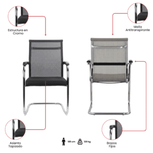 SILLA INTERLOCUTORA CANNES CROMO