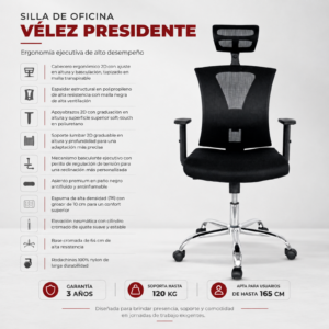 SILLA DE OFICINA VELEZ PRESIDENTE
