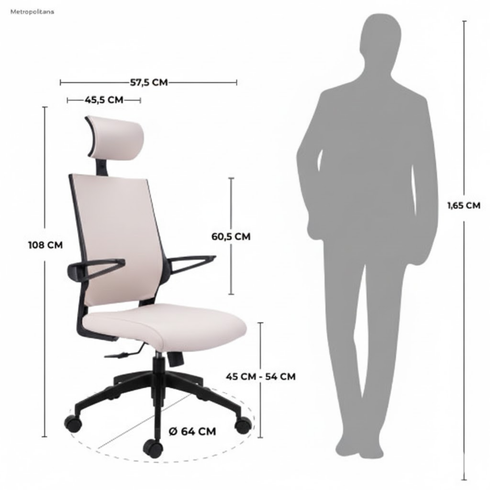 SILLA DE OFICINA METROPOLITANA PRESIDENTE - Image 6