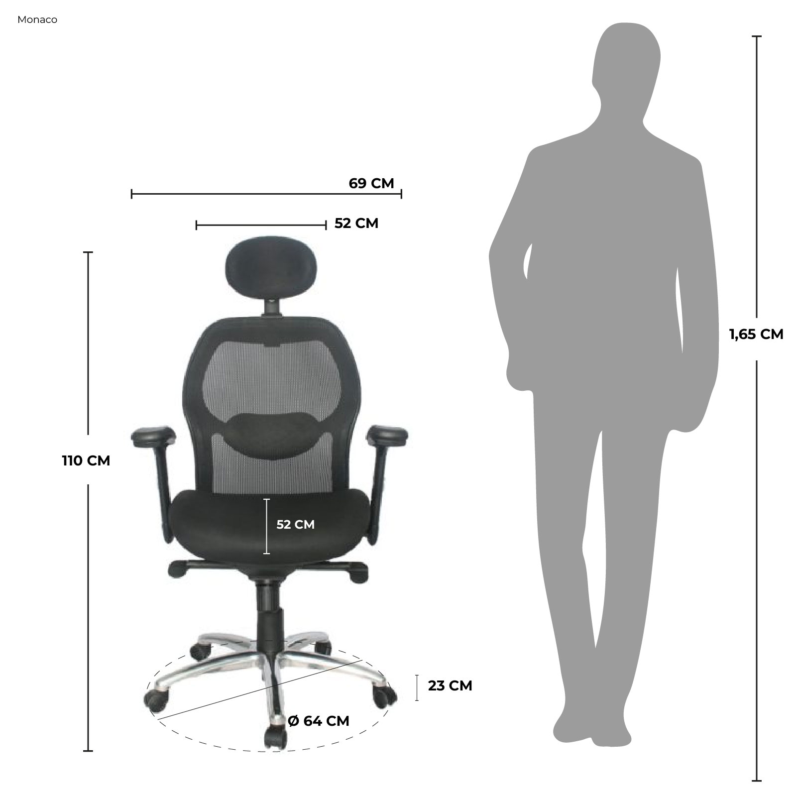 SILLA DE OFICINA BARRANCABERMEJA PRESIDENTE PREMIUM - Image 7
