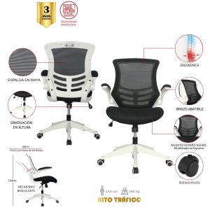 SILLA DE OFICINA BARICHARA MARCO BLANCO GERENTE