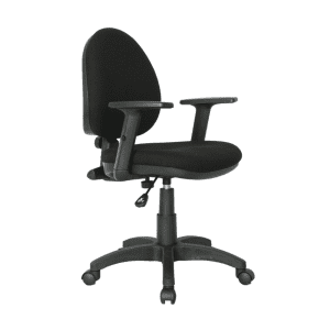 SILLA LISA MEDIA CON BRAZOS CREMALLERA 2 PALANCAS | RUEDAS PISO DURO