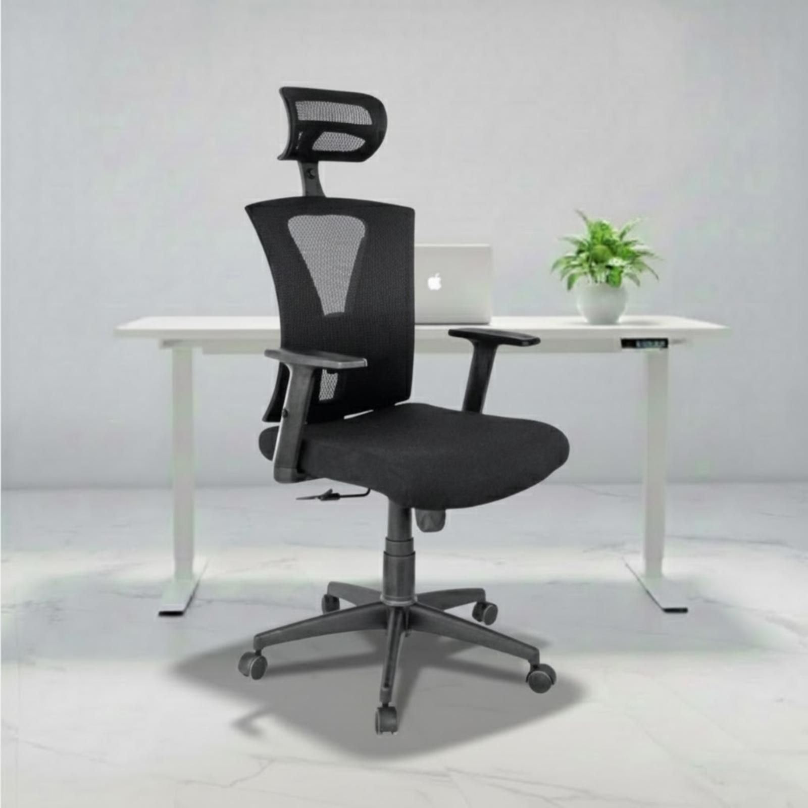 SILLA DE OFICINA BRASILIA PREMIUM | RUEDAS DE GOMA NEGRA