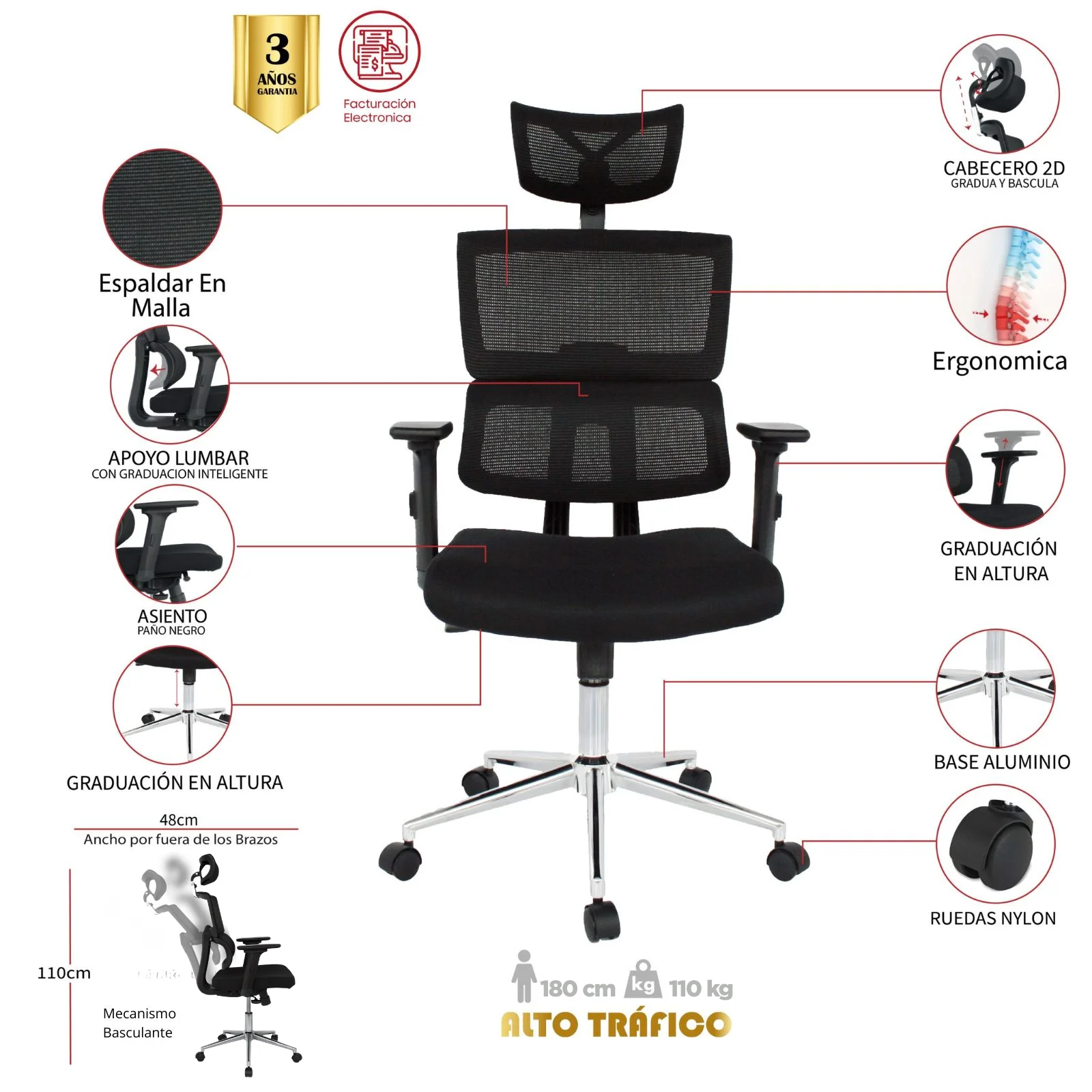 SILLA DE OFICINA CEPITA PRESIDENTE - Image 4