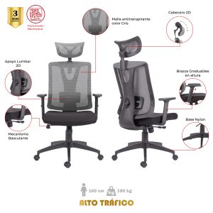 SILLA DE OFICINA PRESIDENTE SAN REMO PREMIUM