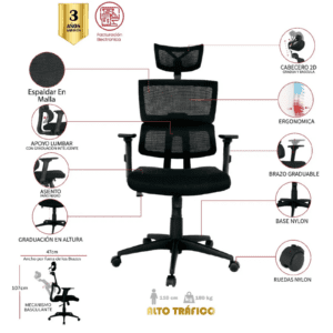 SILLA DE OFICINA CAPITANEJO PRESIDENTE