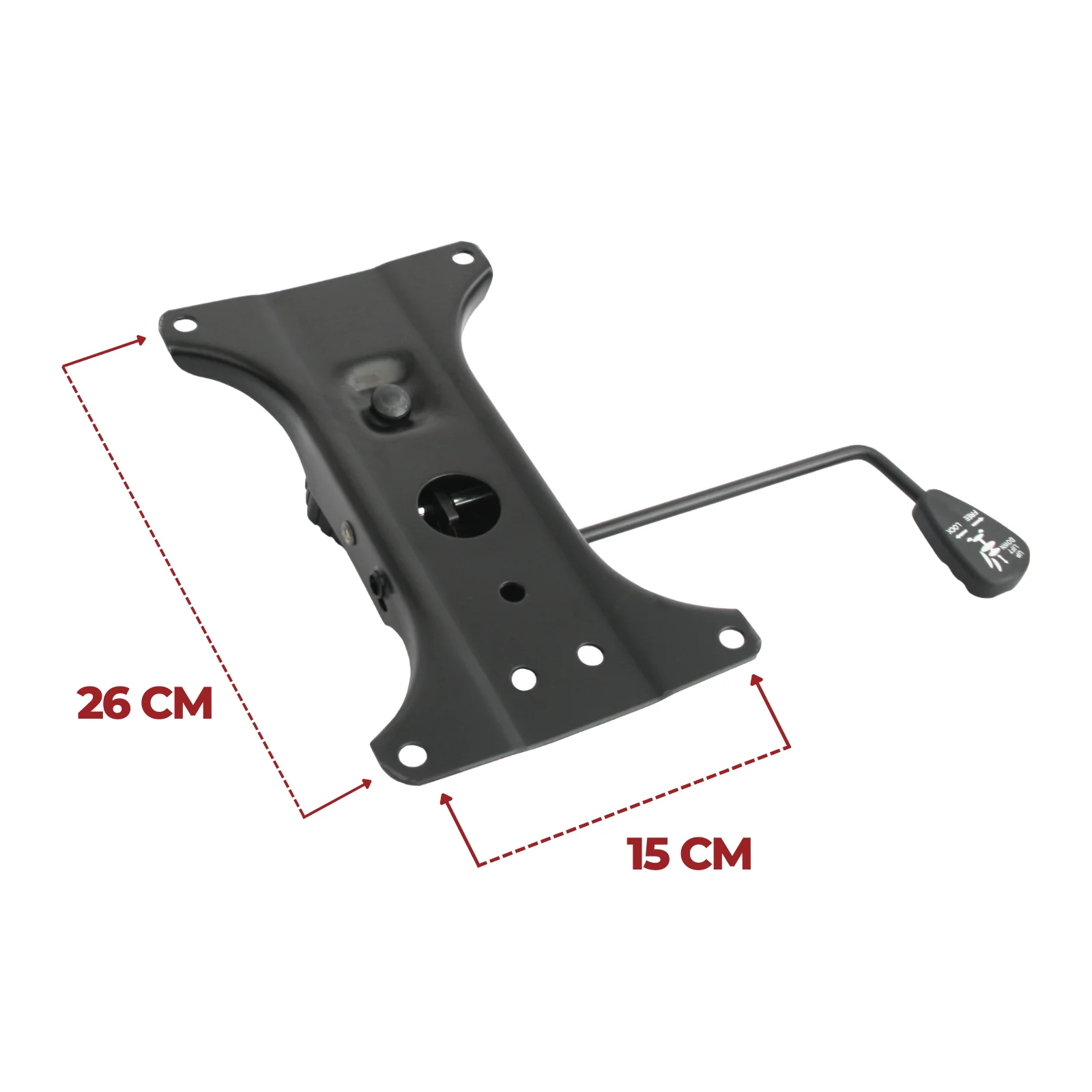 PARTES PARA SILLAS DE OFICINA MECANISMO BASCULANTE | 26 cm X 15 cm | DOS BLOQUEOS HUECOS