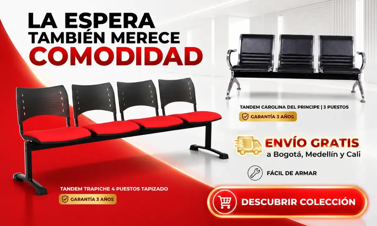 Sillas tándem para salas de espera