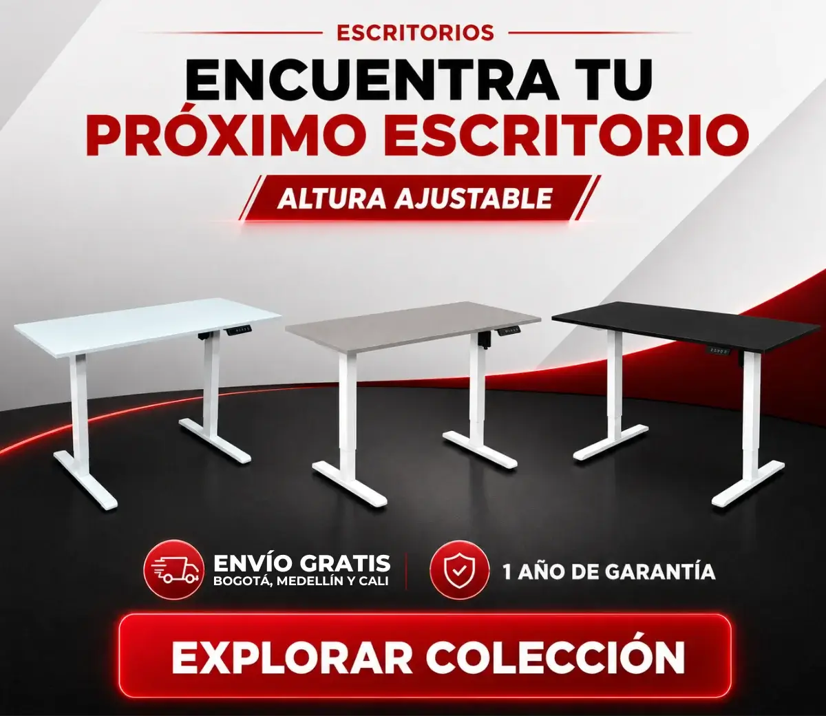 Escritorios de altura ajustable