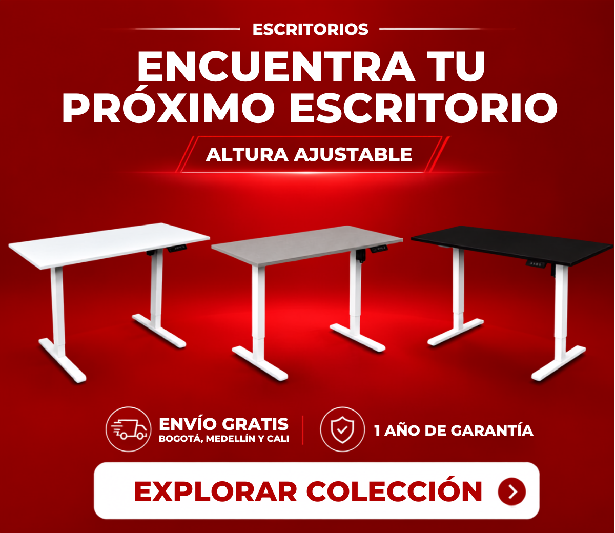 Escritorios de altura ajustable