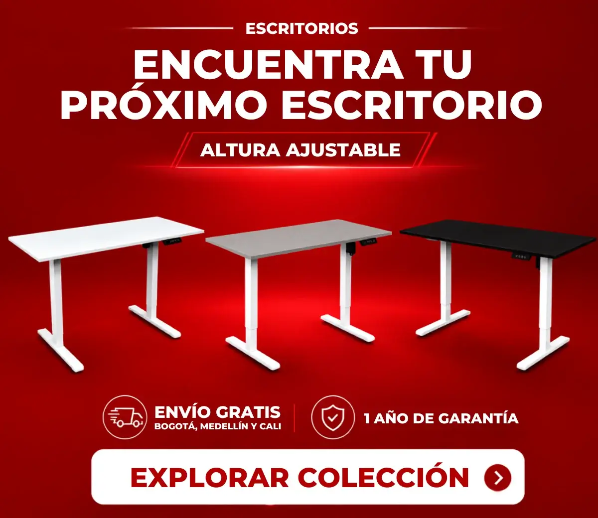 Escritorios de altura ajustable