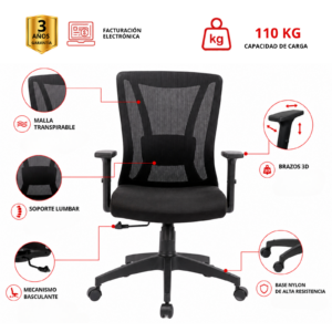 SILLA DE OFICINA CARURU GERENTE